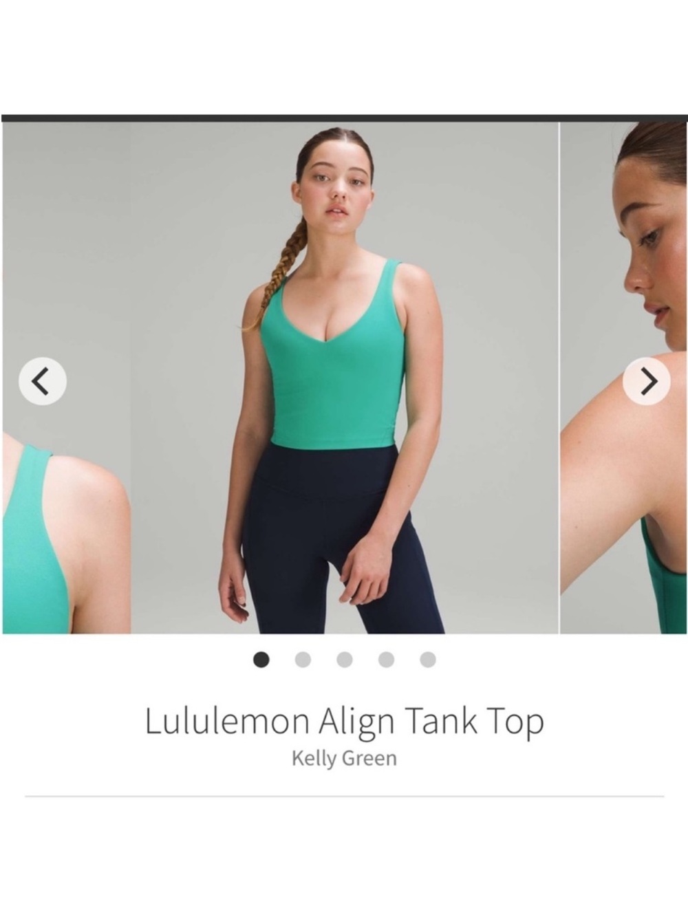 Lululemon Align Tank Top Kelly Green Sz 4 A/B